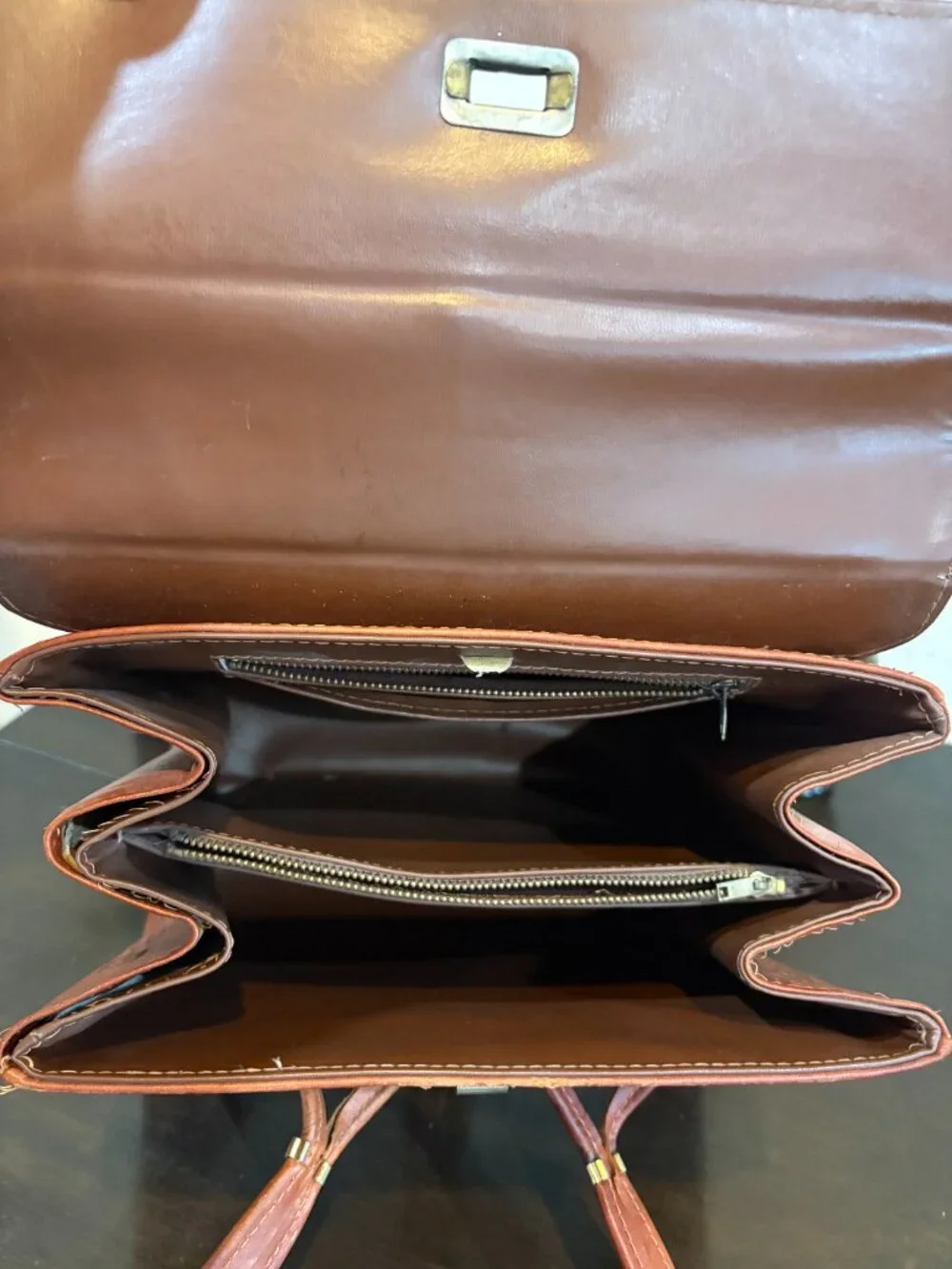 1970’s Vintage Cowhide Leather Handbag Purse
